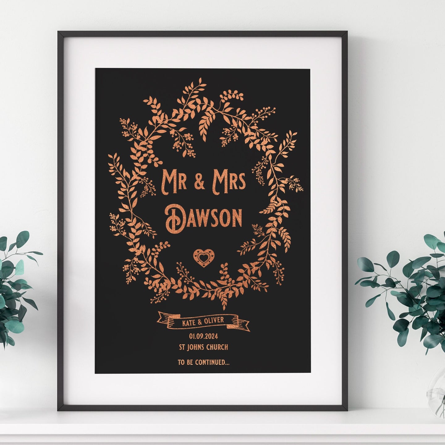 Personalised Wedding Details Print