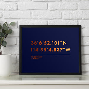 Personalised Coordinates Print