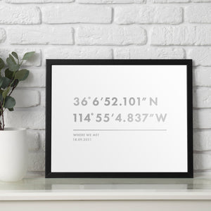 Personalised Coordinates Print