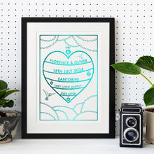 Load image into Gallery viewer, Personalised Wedding Details Print Gift