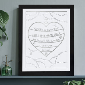 Personalised Wedding Details Print Gift